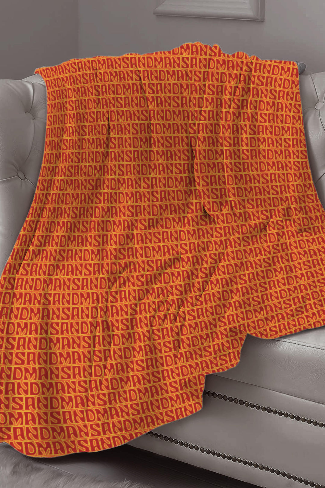 SANDMAN PLUSH THROW RUG- ORANGE/RED