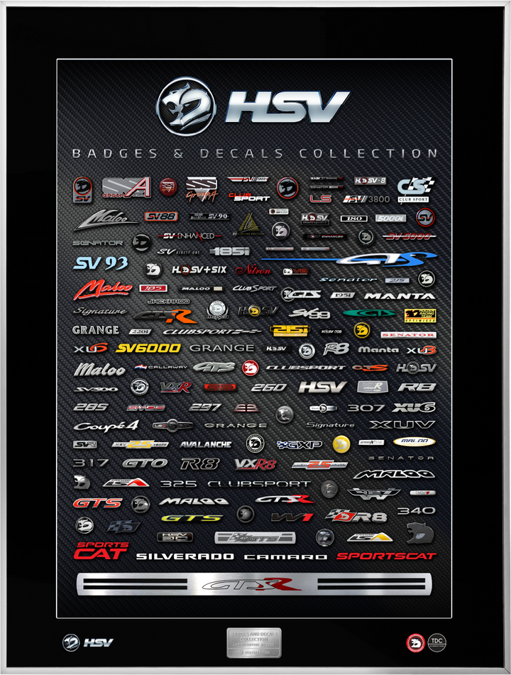 Framed Limited Edition HSV Badge Poster