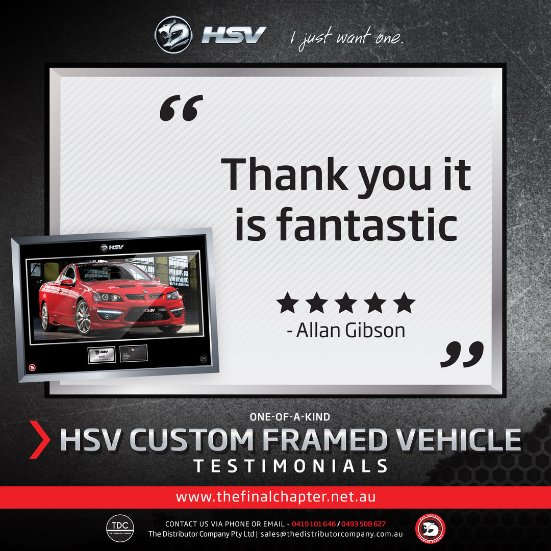 One-of-a-kind HSV Custom Framed Vehicle