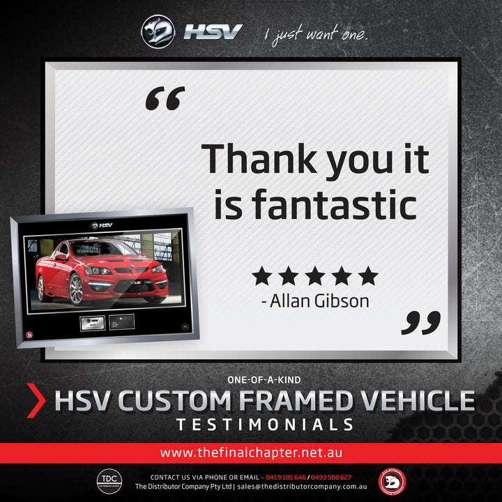 One-of-a-kind HSV Custom Framed Vehicle