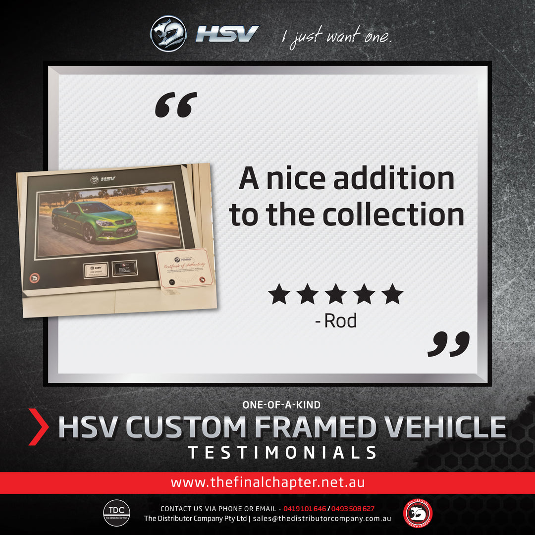 One-of-a-kind HSV Custom Framed Vehicle