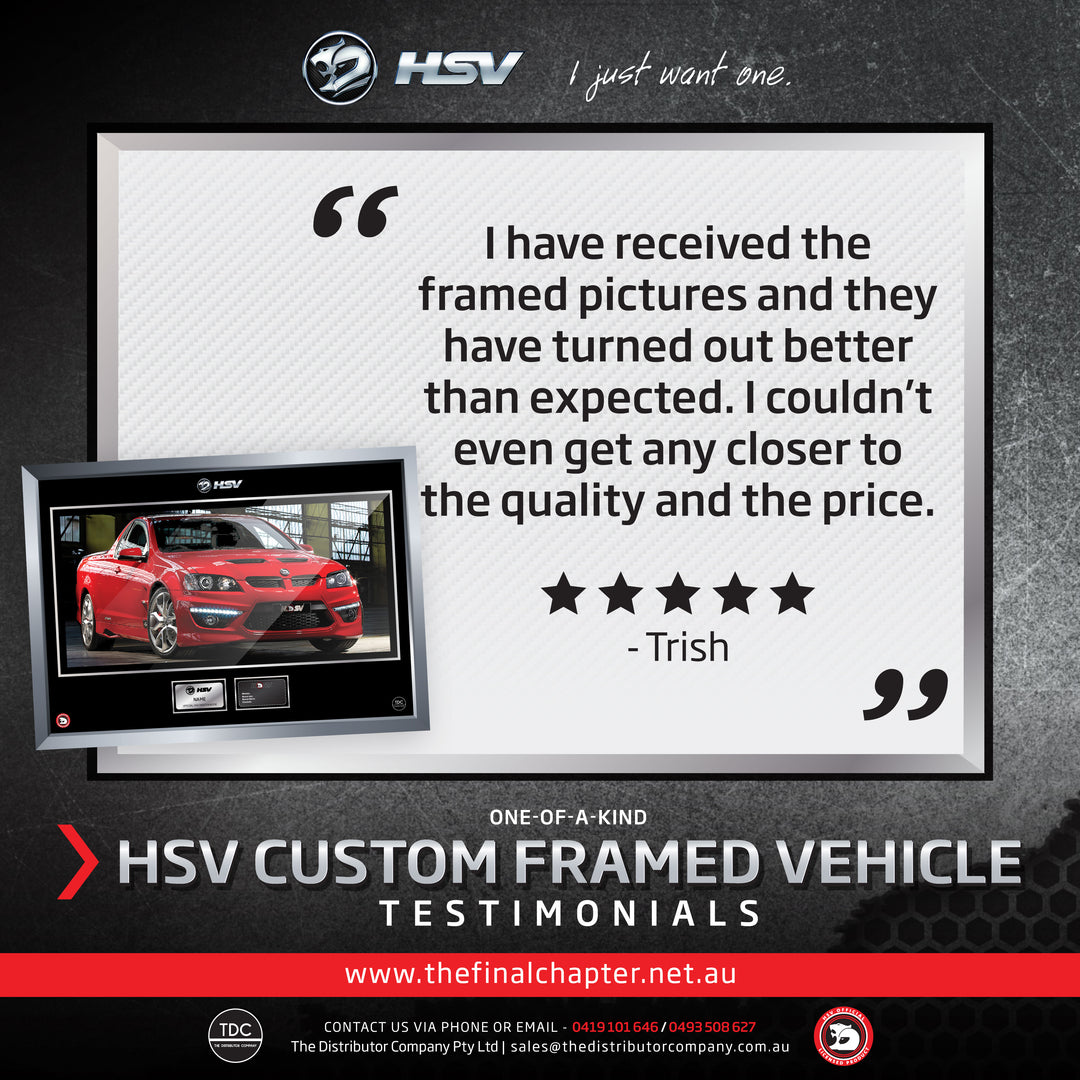 One-of-a-kind HSV Custom Framed Vehicle