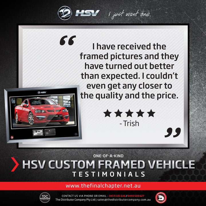 One-of-a-kind HSV Custom Framed Vehicle