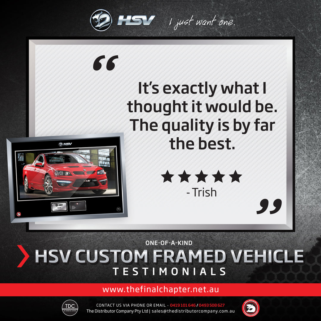One-of-a-kind HSV Custom Framed Vehicle
