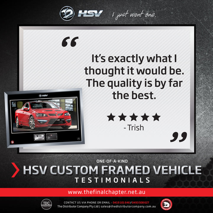 One-of-a-kind HSV Custom Framed Vehicle