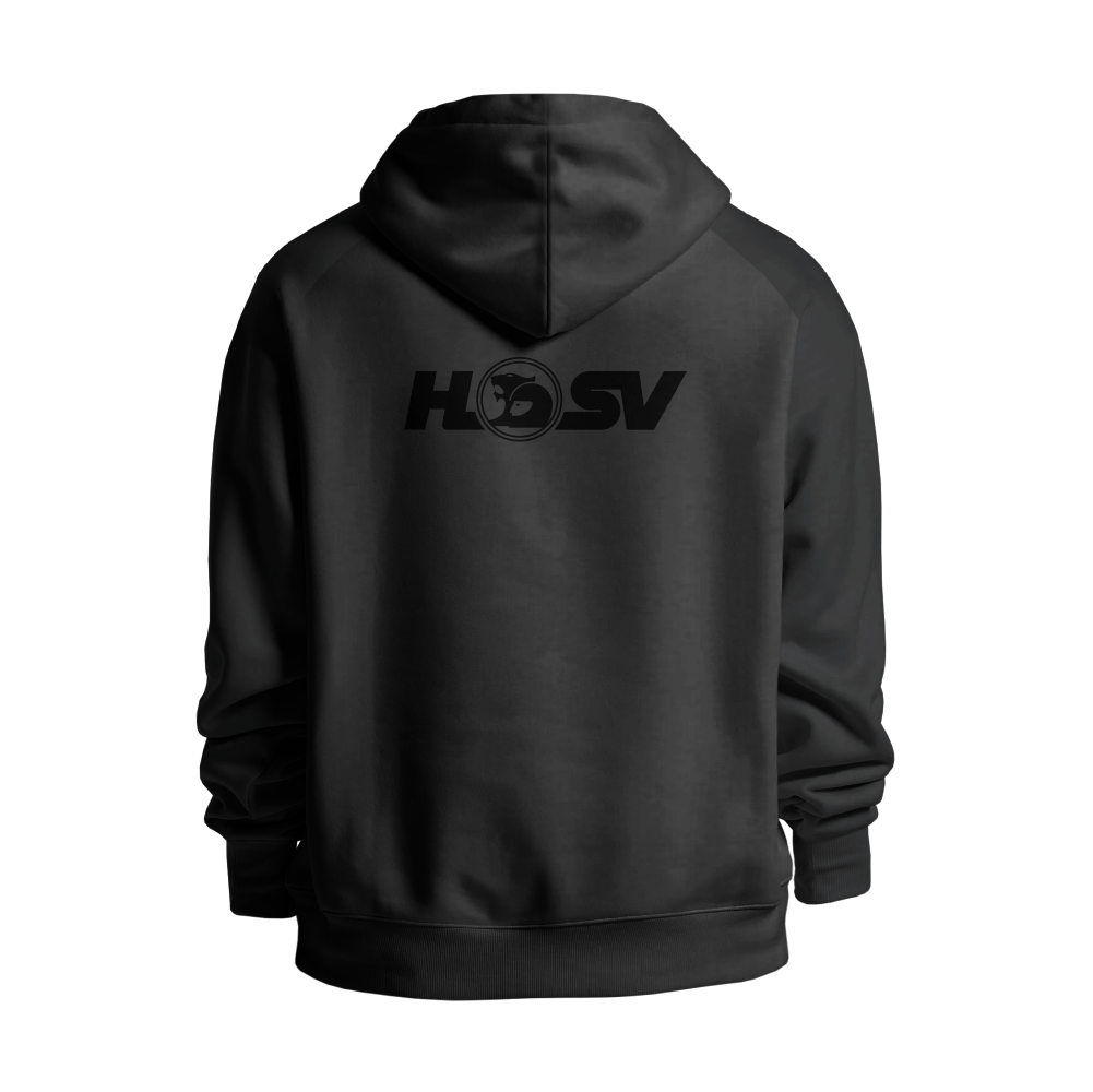 HSV ZIP HOODIE - BLACK LOGO