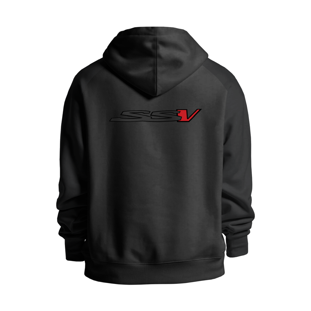 HOLDEN SSV BLACK OUTLINE ZIP HOODIE