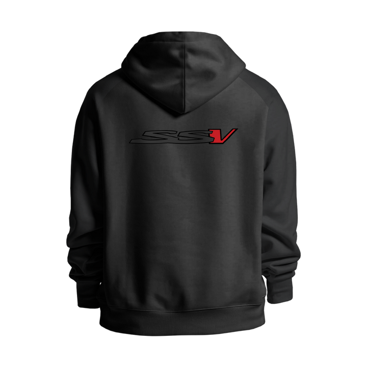 HOLDEN SSV BLACK OUTLINE ZIP HOODIE
