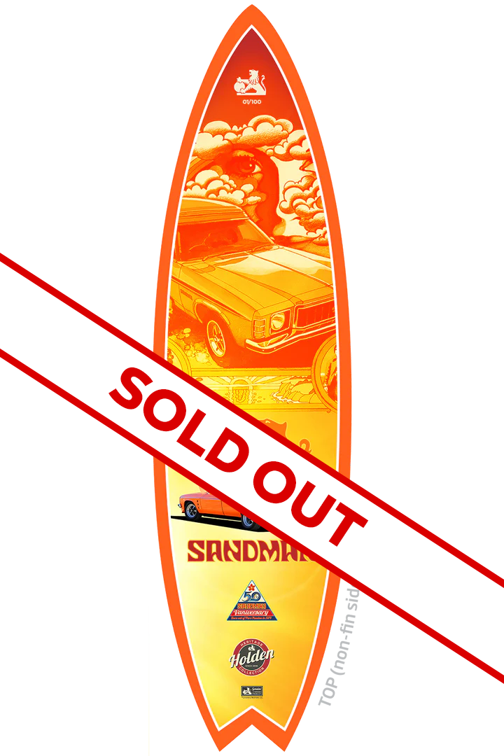 (SOLD OUT) Limited Edition Sandman 50th Anniversary Surfboard The