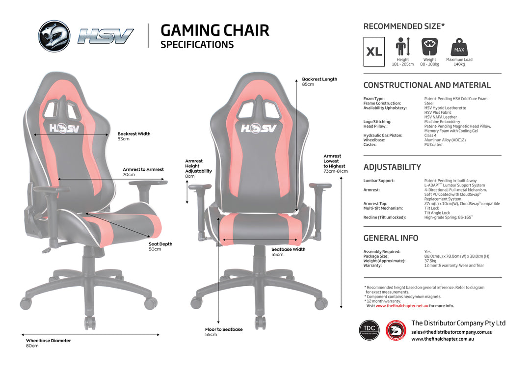 (SOLD OUT) Gaming Chair - HSV