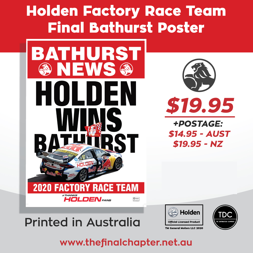 "Holden Factory Race Team Final Bathurst" Poster (2020)