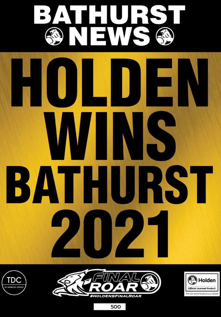 Holden Wins Bathurst Gold Foil Poster Large (1570mm x 1170mm)