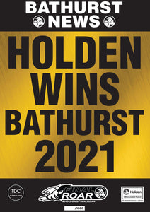 Holden Wins Bathurst Gold Foil Poster Small (1000mm x 690mm)