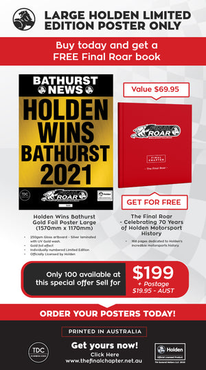 Holden Wins Bathurst Gold Foil Poster Large (1570mm x 1170mm)